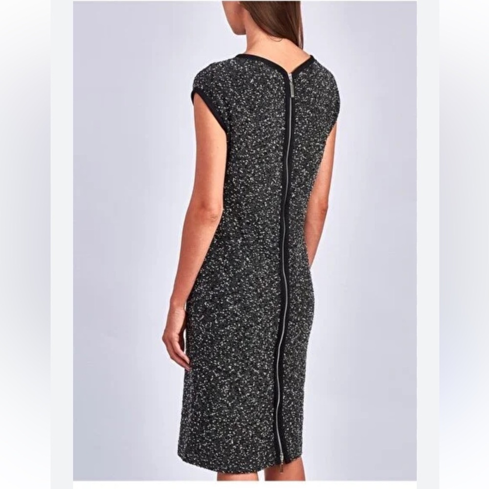 Escada Black and White boucle Dress wool blend size 40 / US 10